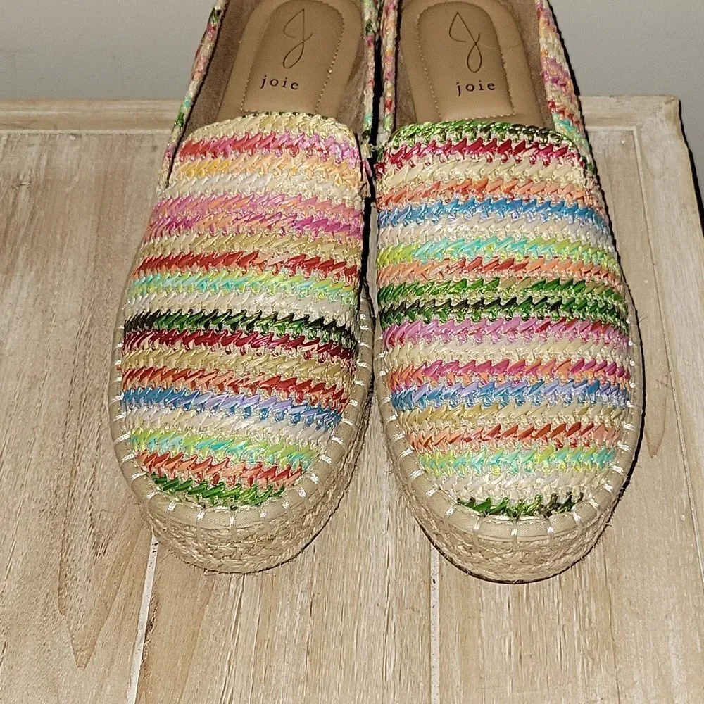 Joie Multicolor Woven Espadrille Slip-Ons